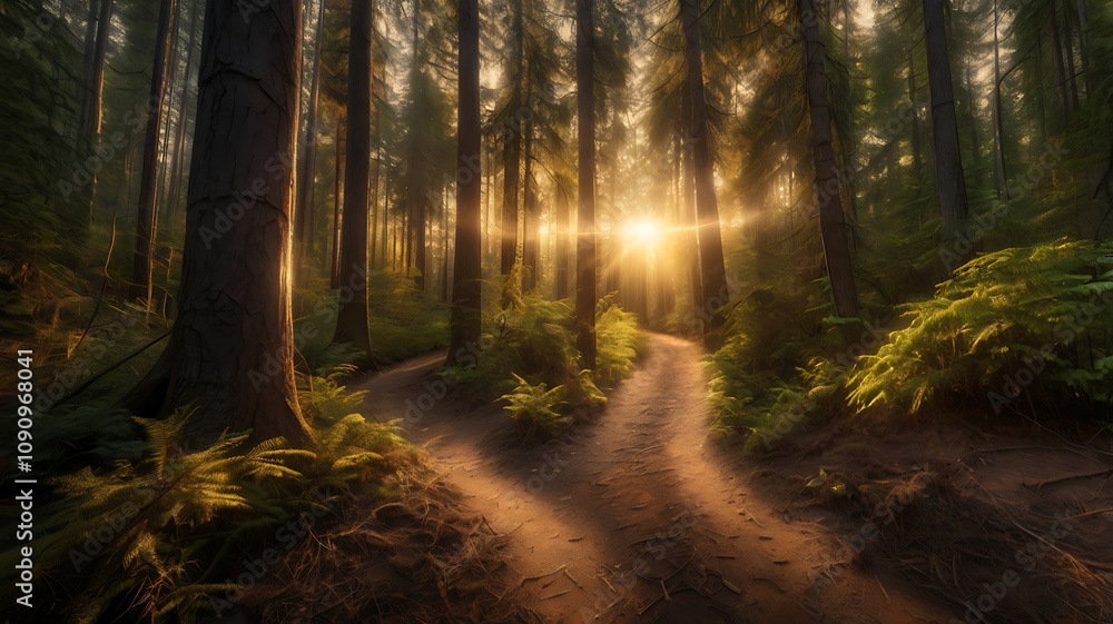 Obraz premium morning in the forest