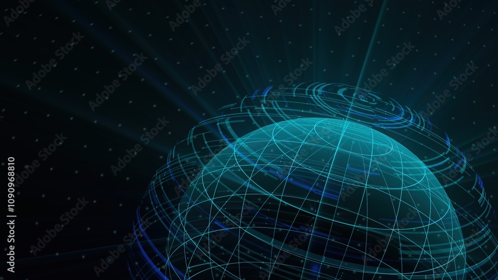 Obraz premium Digital world map