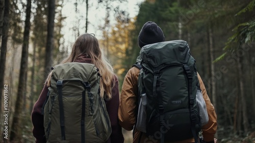 Wallpaper Mural Hike with friends in the woods. Torontodigital.ca