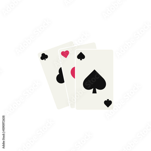 Card suit vector icon set. Playing cards icons.