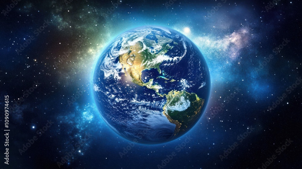 Obraz premium Earth from Space: A Stunning View of Our Planet