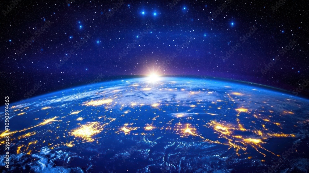 Obraz premium Earthrise: A Celestial Panorama of Our Planet