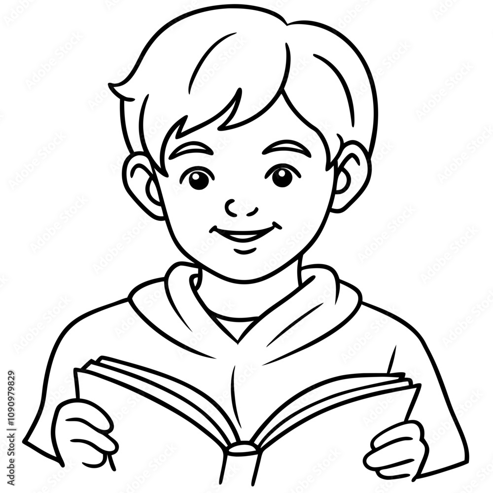 boy reading a book- boy reading a book-
