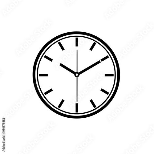 Icon of a clock. Watch symbol. Time sign on transparent background. Watch in png. Time sign circled.