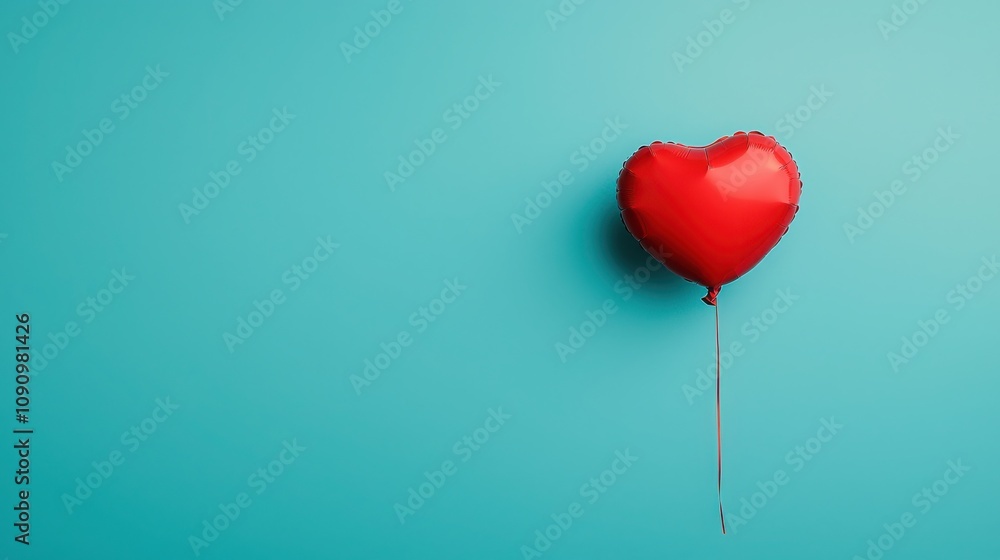 Heart-shaped balloon celebrates valentine's day with vibrant rose theme Heart-shaped balloon celebrates valentine's day with vibrant rose theme