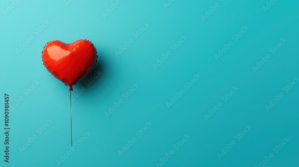 Love in the air heart-shaped balloon valentine's day celebration bright background whimsical theme Love in the air heart-shaped balloon valentine's day celebration bright background whimsical theme