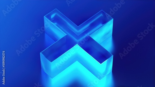 Canvas-taulu 3d render Plus sign