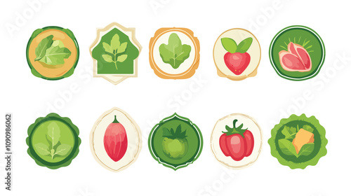 Natural Organic Additives Label Food Icon
