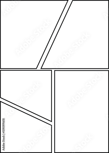 Comic or Manga background, pop art backdrops in frames and panel for mangaka or comic artists