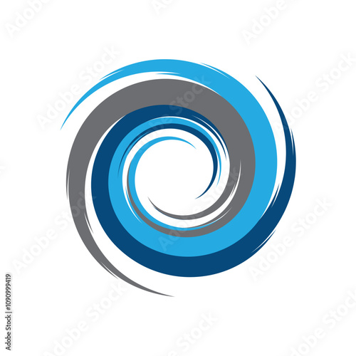 Business logo, vortex, spiral icon vector