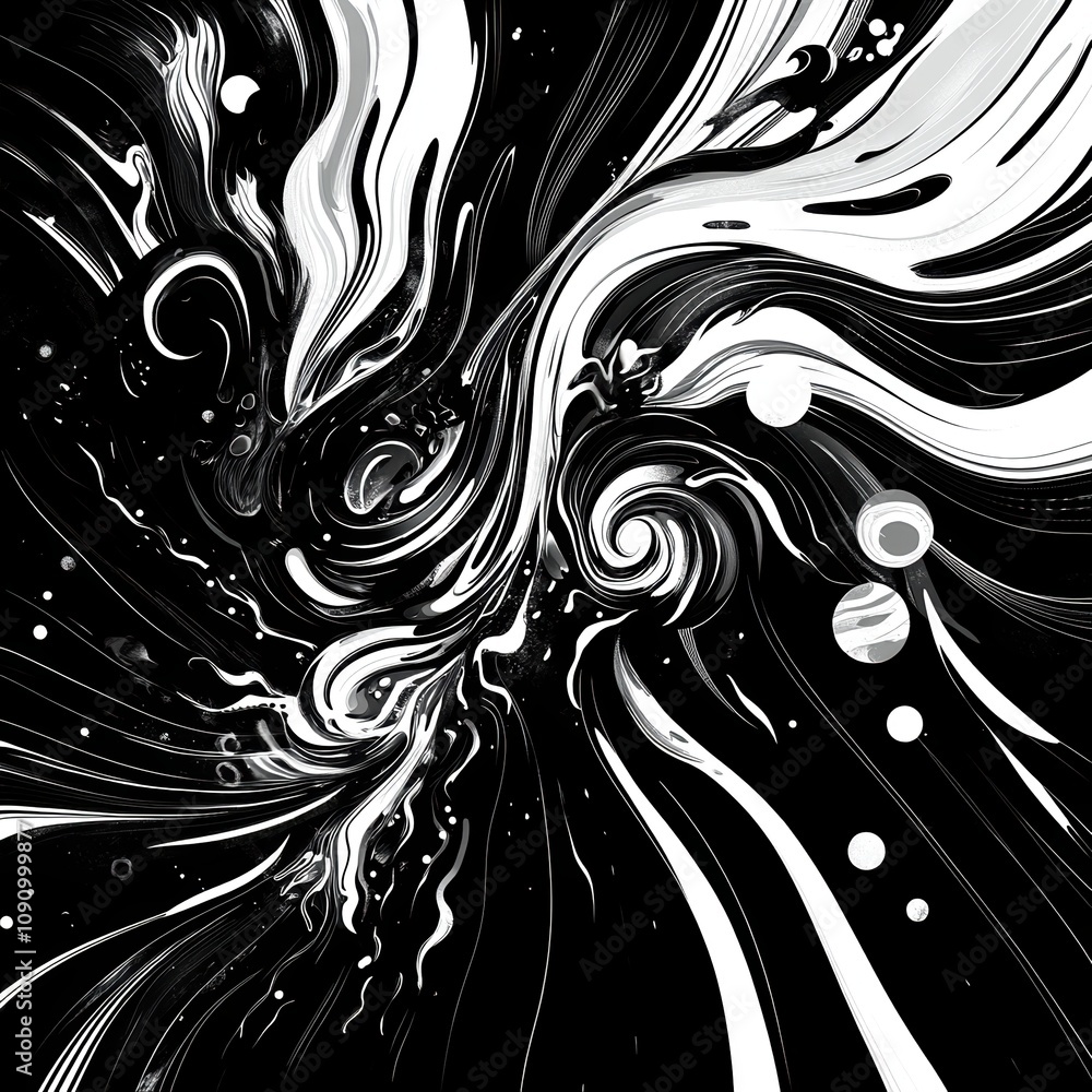 Fototapeta premium black and white abstract background
