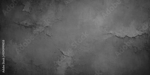 Vector dark concrete texture. Stone wall background. Distressed overlay rough textured on dark space. 