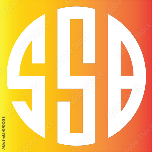 SSB circle logo design with MULTI  color photo