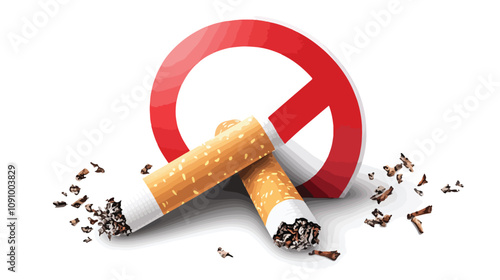 No Smoking Sign Vector Icon Badge for Prohibition Concept Usage