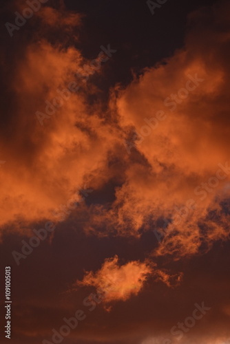 fire cloud in the sky