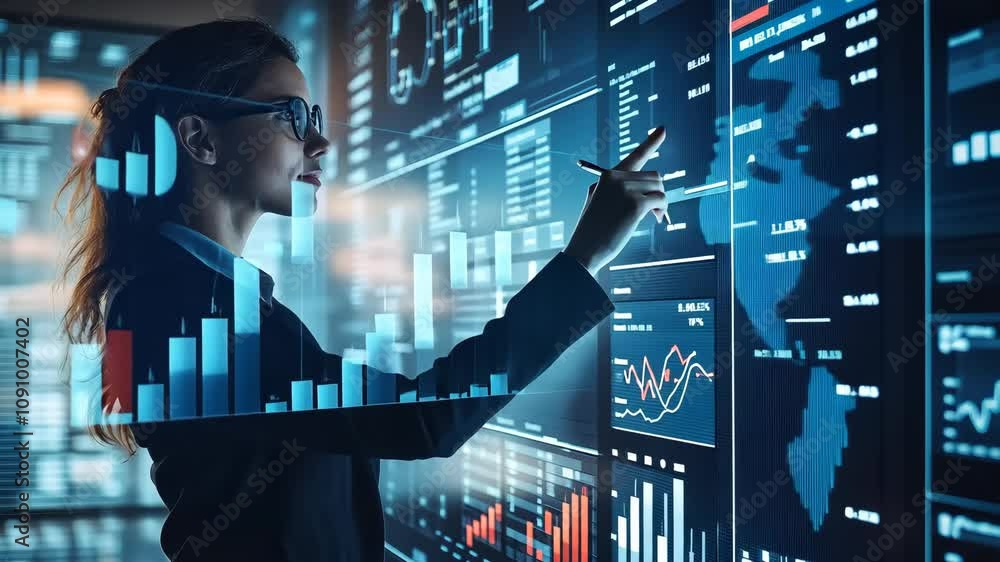 Business person delve into data analytics to uncover trends and insights from predictive big data models to real-time analysis, learn how data driven decisions propel analytic industries forward Video