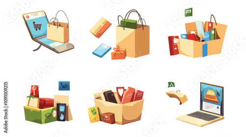 Online Shopping Steps: Select Items and Add to Cart