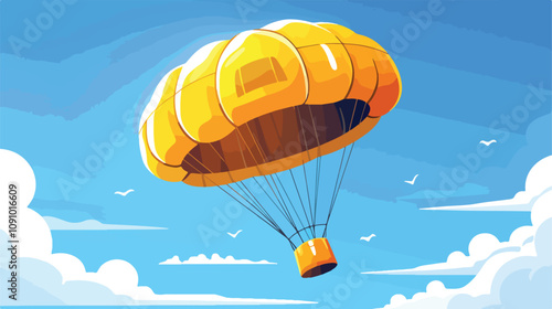 Parachute Icon Vector Flat Cartoon Shape