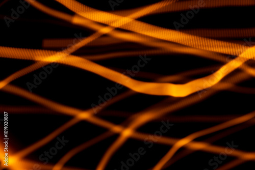 Photography Yellow and orange lights making lines