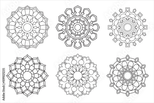 Set of ornamental elements for design, pattern, seamless, vector, flower, floral, design, ornament, decoration, vintage, wallpaper, illustration, art, texture, lace, mandala, circle, element, decor, s