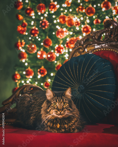 Beautiful still life or illustrations of  a house decorated for the Christmas holidays with a lot of details in a warm and gentle light with a rich bokeh in backgrounds.
