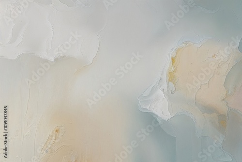 Elegant Minimalist Abstract Design with Soft Oil Colors and Textures for Tranquil Room Decor photo