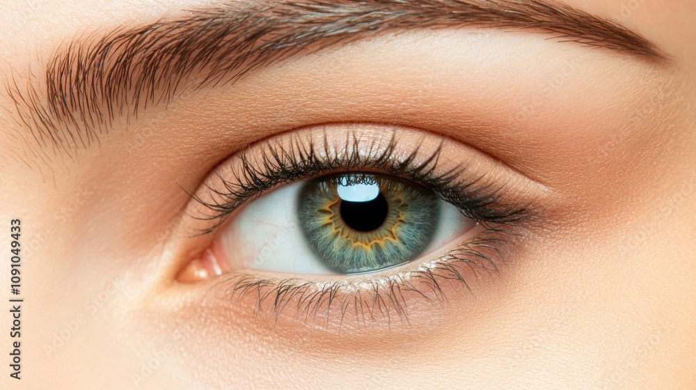 Close-up of a human eye showcasing intricate details and vibrant colors. Close-up of a human eye showcasing intricate details and vibrant colors.
