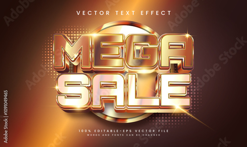 Mega sale editable vector text effect, suitable for promotion or marketing product needs.