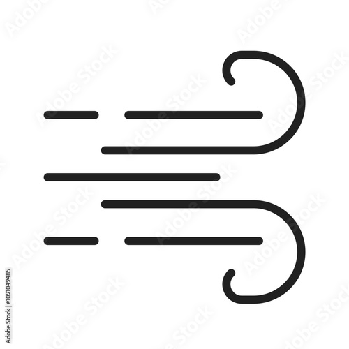 Wind Face icon vector image. Suitable for use on web apps, mobile apps and print media.
