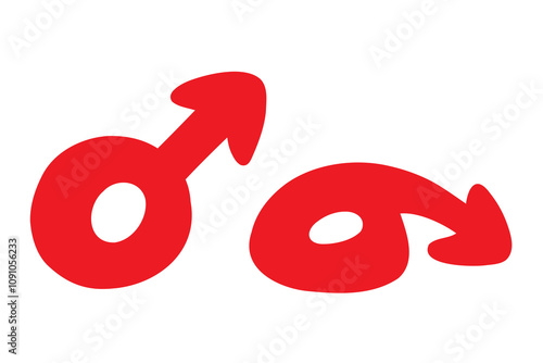 Erectile dysfunction, premature ejaculation, prostatitis, bad sex. Impotence, flaccid soft penis. Infertility, pills for potency. Stock vector illustration isolated on white background.