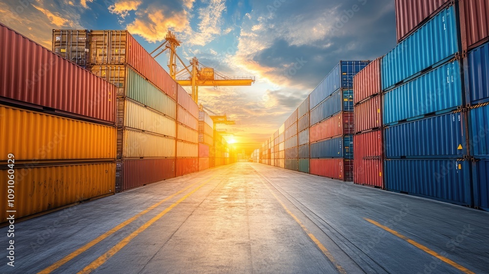 custom made wallpaper toronto digitalShipping yard, cargo containers, container box shipping