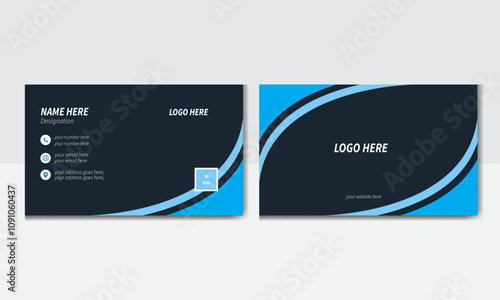 Business card visiting card Double sided business card template creative simple clean vectors design. name card design for company master card .