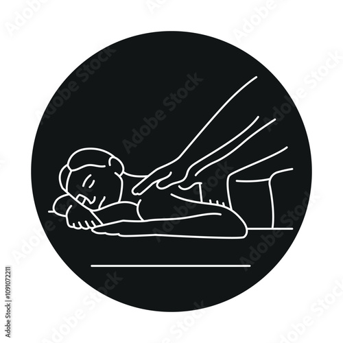Massage icon. Vector isolated element.