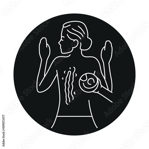 Wrap (seaweed) icon. Vector isolated element.