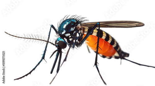 mosquito isoltaed on white background photo