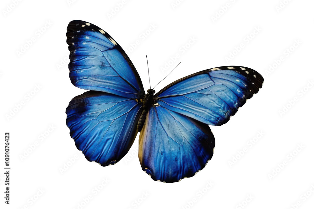 Obraz premium Blue Butterfly Isolated on Transparent Background