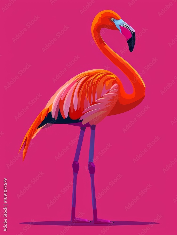 Fototapeta premium pink flamingo bird