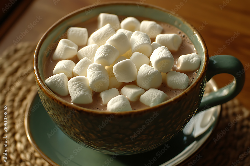 A cup of hot chocolate topped with marshmallows makes for a warm and inviting winter treat. A cup of hot chocolate topped with marshmallows makes for a warm and inviting winter treat.