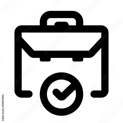 Job Approved Simple Line Icon. Single icon, line vector icon