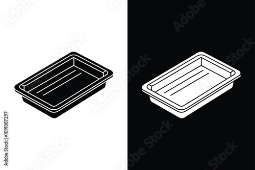 Baking sheet for oven icon  vector on White Background Vector Art Illustration on white background.