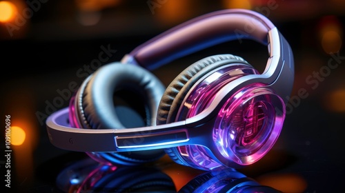 Stylish Wireless Gaming Headset with LED and Mic photo