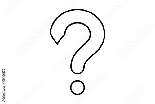 Illustration of Question mark line art