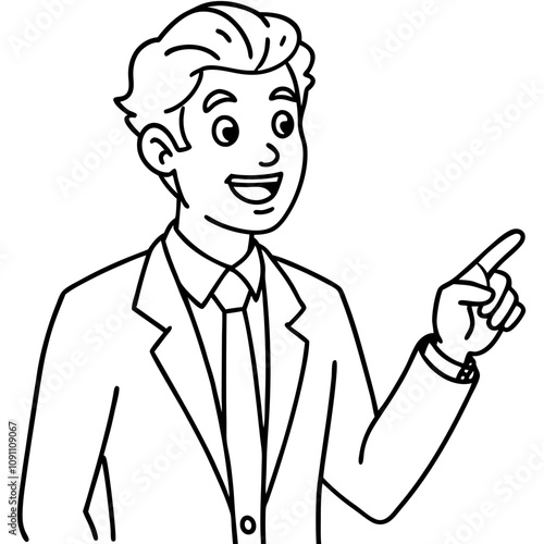 businessman is explaining points
