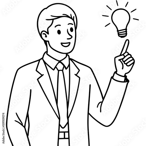businessman is explaining points