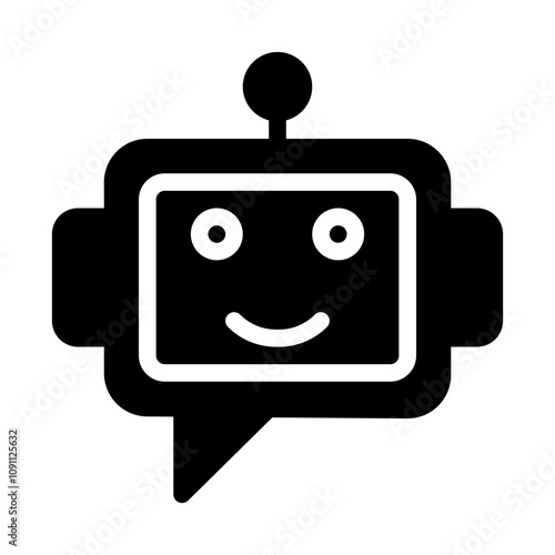 Chatbot integration solid icon