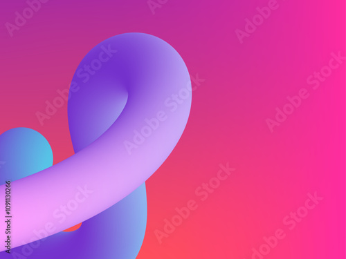 Abstract, fluid shapes morph and flow in a vibrant 3D gradient.