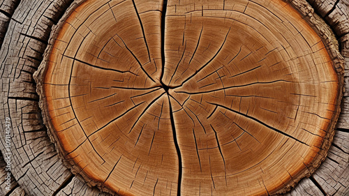 Tree rings on a tree trunk, dunwich forest, suffolk, uk- suffolk, england photo