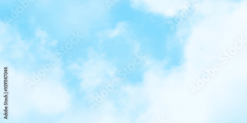 Grunge tint light blue watercolor abstract background, Aquarelle paint paper textured, blue sky with clouds, Sky Nature Landscape Background, sky background with white fluffy clouds.	
