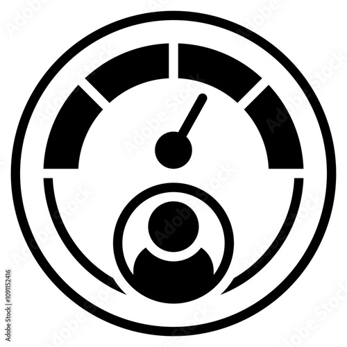 speedometer glyph icon