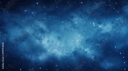 An expansive view of the night sky with shimmering stars and a detailed Milky Way galaxy arcing above isolated on white background 
